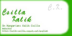 csilla kalik business card